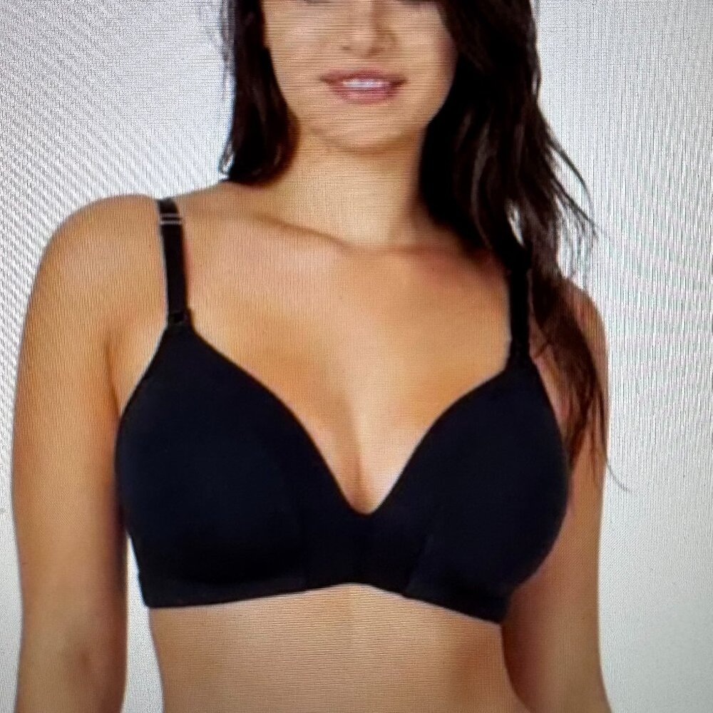 Lively black adjustable strap wire free nursing bra. size 36 B